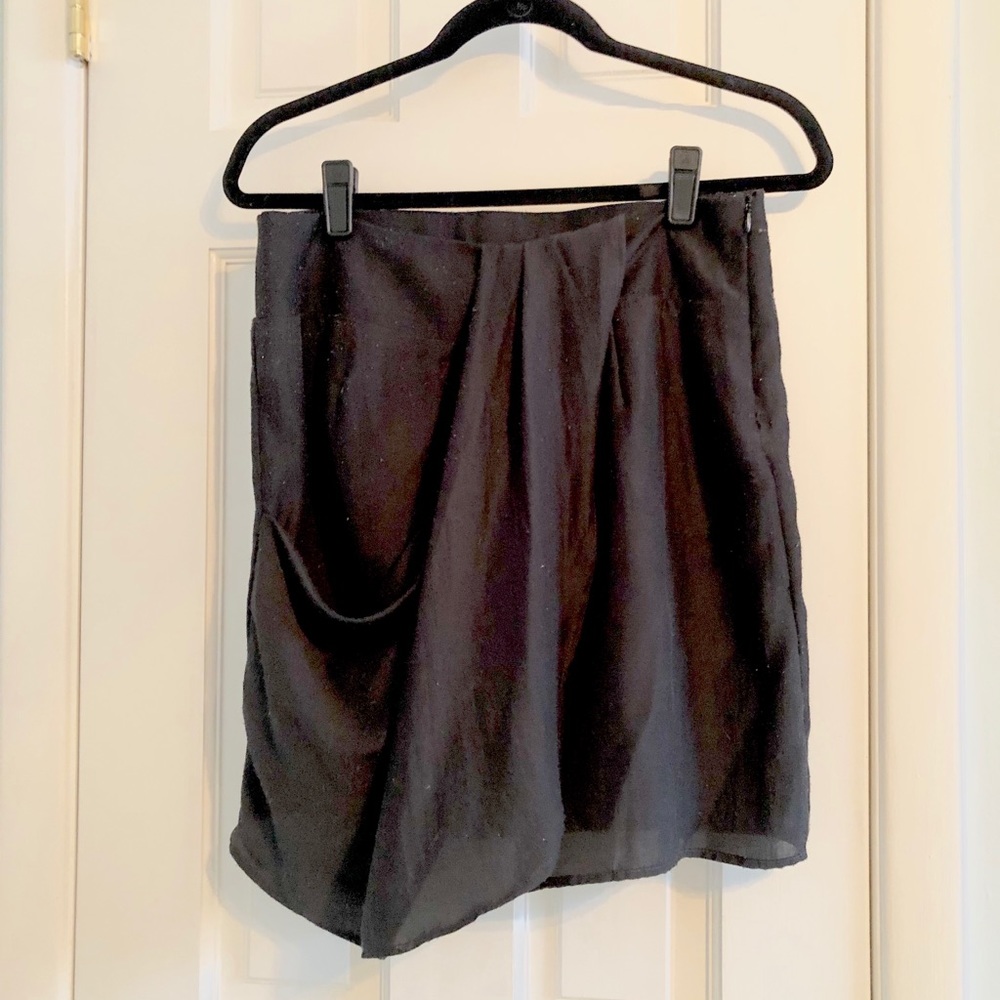 Limited faux wrap skirt